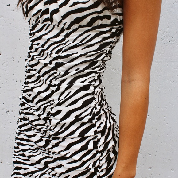 Zebra Ruched Dress - Picture 5 of 5